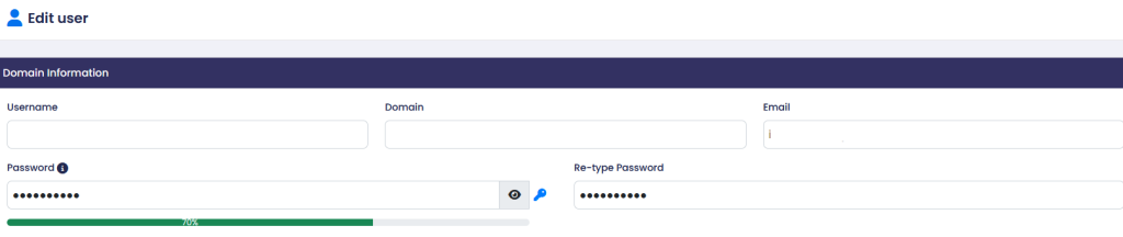 Webuzo Enduser account