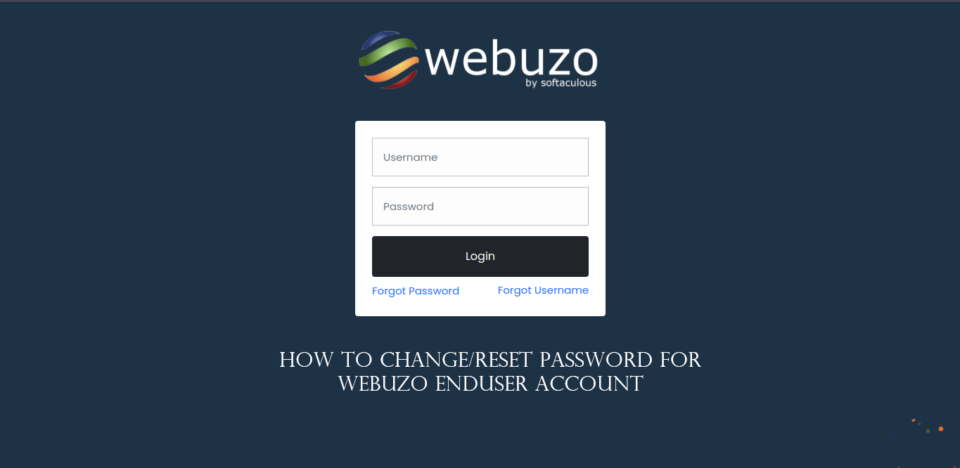 Webuzo Enduser account